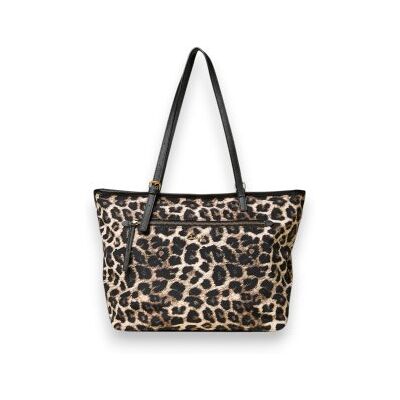Twinset per donna. 262TD8070 Borsa shopper con stampa animalier marrone (OSFA), Casual, Animal Print, Poliestere Twinset per donna. 262TD8070 Borsa shopper con stampa animalier marrone (OSFA), Casual, Animal Print, Poliestere