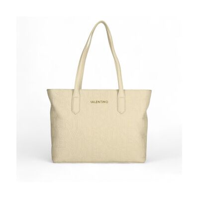 Valentino per donna. VBS8PG01 Borsa shopper viola del pensiero beige (OSFA), Casual, Poliuretano Valentino per donna. VBS8PG01 Borsa shopper viola del pensiero beige (OSFA), Casual, Poliuretano