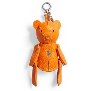 Polo Ralph Lauren per donna. 427P13276006 Portachiavi a forma di orsetto arancione (OSFA), Casual, Pelle Polo Ralph Lauren per donna. 427P13276006 Portachiavi a forma di orsetto arancione (OSFA), Casual, Pelle