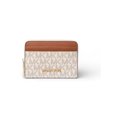 Michael Kors per donna. 32T4GJ6Z5B Porta carte Jet Set Logo, beige e marrone (OSFA), Casual, PVC Michael Kors per donna. 32T4GJ6Z5B Porta carte Jet Set Logo, beige e marrone (OSFA), Casual, PVC
