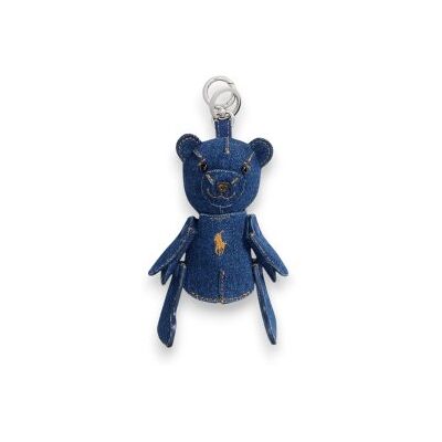 Polo Ralph Lauren per donna. 427P14990001 Ciondolo Polo Bear in denim per borsa, blu (OSFA), Casual, Cotone Polo Ralph Lauren per donna. 427P14990001 Ciondolo Polo Bear in denim per borsa, blu (OSFA), Casual, Cotone