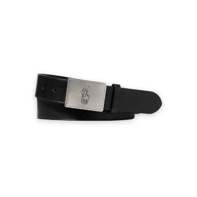 Polo Ralph Lauren per uomo. 405691693001 Cintura in pelle con fibbia a piastra raffigurante un cavallo nero (38), Casual, Classico Polo Ralph Lauren per uomo. 405691693001 Cintura in pelle con fibbia a piastra raffigurante un cavallo nero (38), Casual, Classico