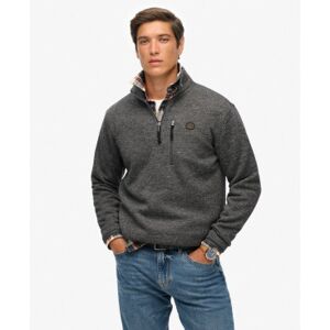 Superdry per uomo. M2014257A Maglia mezza zip Storm Fleece grigio scuro (L), Casual, Poliestere Superdry per uomo. M2014257A Maglia mezza zip Storm Fleece grigio scuro (L), Casual, Poliestere