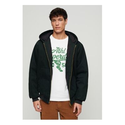 Superdry per uomo. M5011881A Giubbotto bomber con cappuccio verde surplus (XL), Casual, Cotone, Manica lunga Superdry per uomo. M5011881A Giubbotto bomber con cappuccio verde surplus (XL), Casual, Cotone, Manica lunga