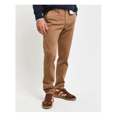 Gant per uomo. 1505221 Chino slim fit in twill marrone (32/34), Casual, Cotone Gant per uomo. 1505221 Chino slim fit in twill marrone (32/34), Casual, Cotone
