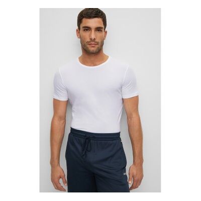Boss per uomo. 50475276 RN 2P T-shirt moderna 10243513 01 bianco (XL), Casual, Cotone, Manica corta Boss per uomo. 50475276 RN 2P T-shirt moderna 10243513 01 bianco (XL), Casual, Cotone, Manica corta