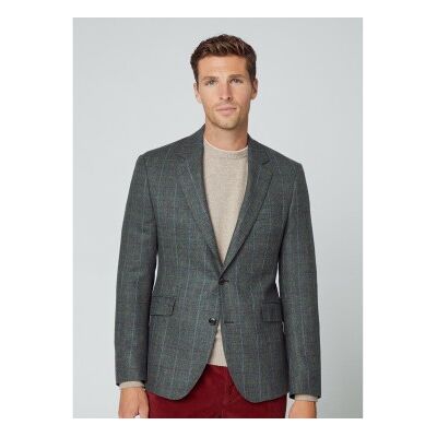 Hackett London per uomo. HM443289 Blazer Green Cash Tattersal (40/34), Casual, Da sera, Verde, Lana, Classico, Manica lunga Hackett London per uomo. HM443289 Blazer Green Cash Tattersal (40/34), Casual, Da sera, Verde, Lana, Classico, Manica lunga