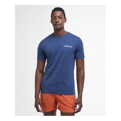 Barbour per uomo. MTS1395 Maglietta blu Camber (L), Casual, Cotone, Manica corta Barbour per uomo. MTS1395 Maglietta blu Camber (L), Casual, Cotone, Manica corta