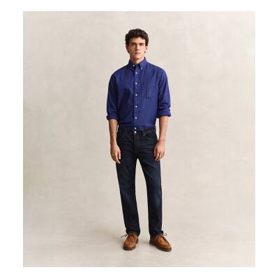 Gant per uomo. 1000011 Jeans Regular Fit Blu Scuro (34/32), Casual, Cotone, Denim Gant per uomo. 1000011 Jeans Regular Fit Blu Scuro (34/32), Casual, Cotone, Denim