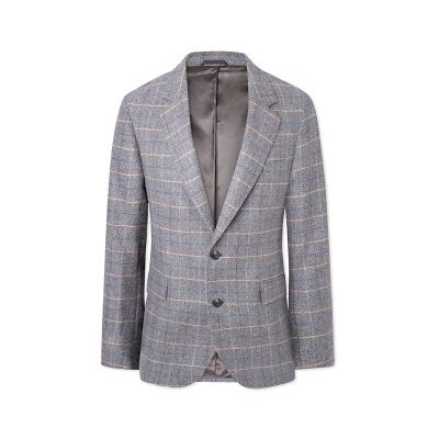 Hackett London per uomo. HM443289 Blazer grigio Cash Tattersal (42/32), Casual, Da sera, Lana, Classico, Manica lunga Hackett London per uomo. HM443289 Blazer grigio Cash Tattersal (42/32), Casual, Da sera, Lana, Classico, Manica lunga