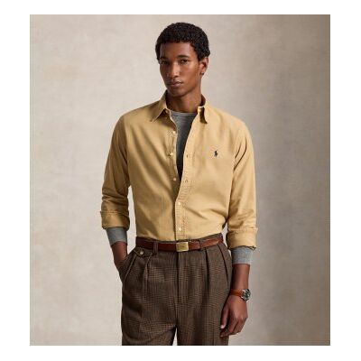 Polo Ralph Lauren per uomo. 710805564525 Camicia Oxford tinta Custom Fit beige (XXL), Casual, Cotone, Manica lunga Polo Ralph Lauren per uomo. 710805564525 Camicia Oxford tinta Custom Fit beige (XXL), Casual, Cotone, Manica lunga