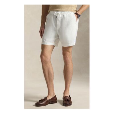 Polo Ralph Lauren per uomo. 710P08205501 Pantaloncini di lino bianchi (XL), Bianco, Casual Polo Ralph Lauren per uomo. 710P08205501 Pantaloncini di lino bianchi (XL), Bianco, Casual