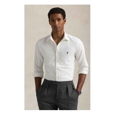 Polo Ralph Lauren per uomo. 710736557002 Camicia Oxford slim fit, tinta in capo, bianca (L), Bianco, Casual, Cotone, Classico, Manica lunga Polo Ralph Lauren per uomo. 710736557002 Camicia Oxford slim fit, tinta in capo, bianca (L), Bianco, Casual, Cotone, Classico, Manica lunga