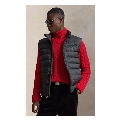 Polo Ralph Lauren per uomo. 710B20425001 Gilet Colden pieghevole in piuma nero (XS), Casual, Poliestere Polo Ralph Lauren per uomo. 710B20425001 Gilet Colden pieghevole in piuma nero (XS), Casual, Poliestere