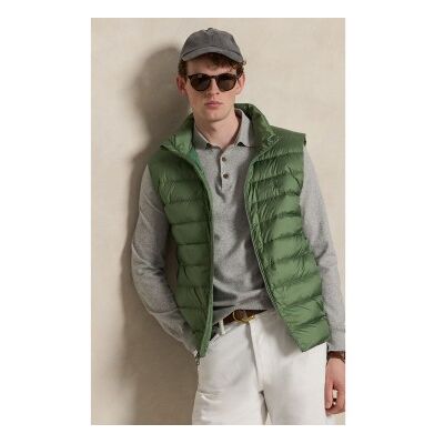 Polo Ralph Lauren per uomo. 710B20425003 Gilet Colden pieghevole in piumino verde (S), Casual, Poliestere Polo Ralph Lauren per uomo. 710B20425003 Gilet Colden pieghevole in piumino verde (S), Casual, Poliestere