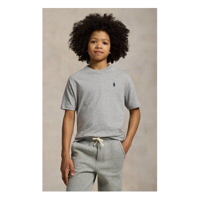 Polo Ralph Lauren per ragazzo. 323832904039 T-shirt grigia in cotone con scollo rotondo ((S) 6/7años= 136/138cm), Casual, Grigio, Manica cor Polo Ralph Lauren per ragazzo. 323832904039 T-shirt grigia in cotone con scollo rotondo ((S) 6/7años= 136/138cm), Casual, Grigio, Manica cor
