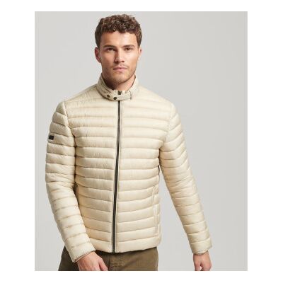 Superdry per uomo. M5011785A Giubbotto trapuntato beige chiaro (S), Casual, Nylon, Sostenibile Superdry per uomo. M5011785A Giubbotto trapuntato beige chiaro (S), Casual, Nylon, Sostenibile