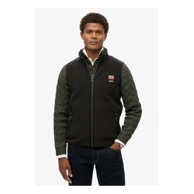 Superdry per uomo. M5012158A Gilet foderato in pile nero attivo (XL), Casual, Polister riciclato, Sostenibile Superdry per uomo. M5012158A Gilet foderato in pile nero attivo (XL), Casual, Polister riciclato, Sostenibile