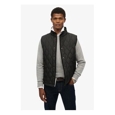Superdry per uomo. M5012273A Gilet imbottito nero (S), Casual, Polister riciclato, Sostenibile Superdry per uomo. M5012273A Gilet imbottito nero (S), Casual, Polister riciclato, Sostenibile
