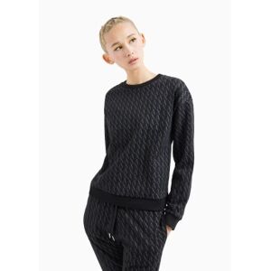 Giorgio Armani per donna. 8NYMLGYJE5Z1200 Felpa nera in French Terry (M), Nero, Casual, Cotone Giorgio Armani per donna. 8NYMLGYJE5Z1200 Felpa nera in French Terry (M), Nero, Casual, Cotone