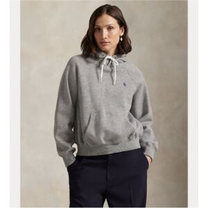 Polo Ralph Lauren per donna. 211971698004 Felpa in pile grigio Shrunken Fit (XS), Casual, Cotone Polo Ralph Lauren per donna. 211971698004 Felpa in pile grigio Shrunken Fit (XS), Casual, Cotone