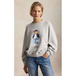 Polo Ralph Lauren per donna. 211A96185001 Felpa grigia girocollo in pile (XS), Casual, Grigio, Cotone Polo Ralph Lauren per donna. 211A96185001 Felpa grigia girocollo in pile (XS), Casual, Grigio, Cotone