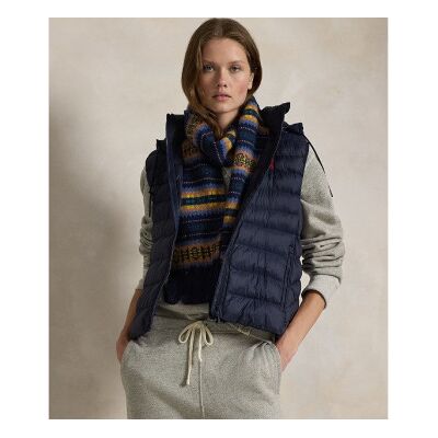Polo Ralph Lauren per donna. 211958935003 Gilet pieghevole idrorepellente marino (XS), Casual, Sostenibile, Nylon riciclato, Navy Polo Ralph Lauren per donna. 211958935003 Gilet pieghevole idrorepellente marino (XS), Casual, Sostenibile, Nylon riciclato, Navy