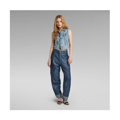 G-Star per donna. D23222-D303-001 Pantaloni cargo blu 3D Boyfriend (26/30), Casual, Cotone, Denim, Sostenibile G-Star per donna. D23222-D303-001 Pantaloni cargo blu 3D Boyfriend (26/30), Casual, Cotone, Denim, Sostenibile