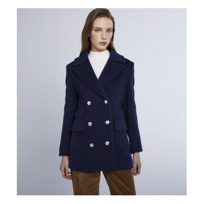 Marella per donna. 2423086034200 Cappotto Aguzzo blu scuro (44), Casual, Lana, Navy Marella per donna. 2423086034200 Cappotto Aguzzo blu scuro (44), Casual, Lana, Navy