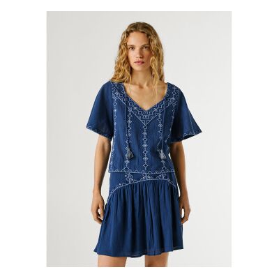 Pepe Jeans per donna. PL3051413 Camicetta Blue Darling (XS), Casual, Cotone, Manica corta Pepe Jeans per donna. PL3051413 Camicetta Blue Darling (XS), Casual, Cotone, Manica corta