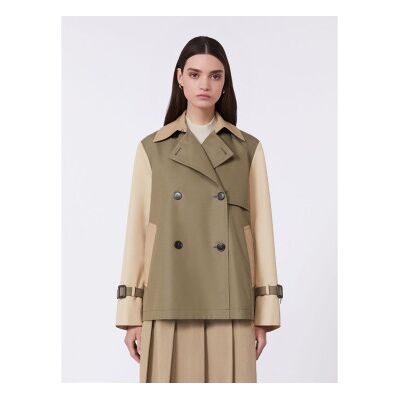 Weekend Max Mara per donna. 2615021051600 Trench verde Wkdbiglia (42), Casual, Cotone Weekend Max Mara per donna. 2615021051600 Trench verde Wkdbiglia (42), Casual, Cotone