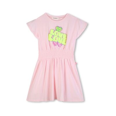 Billieblush per ragazza. U21828 Abito rosa con paillettes (10Y= 138cm), Casual, Cotone, Manica corta, moda per bambini Billieblush per ragazza. U21828 Abito rosa con paillettes (10Y= 138cm), Casual, Cotone, Manica corta, moda per bambini