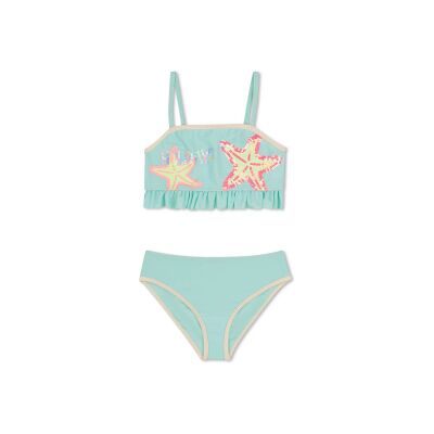 Billieblush per ragazza. U22157 Bikini turchese con volant (3Y= 94cm), Beachwear, Poliestere, Poliamide, moda per bambini Billieblush per ragazza. U22157 Bikini turchese con volant (3Y= 94cm), Beachwear, Poliestere, Poliamide, moda per bambini
