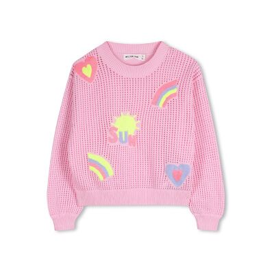 Billieblush per ragazza. U21976 Maglione rosa lavorato a maglia (6Y= 114/119cm), Casual, Cotone, moda per bambini Billieblush per ragazza. U21976 Maglione rosa lavorato a maglia (6Y= 114/119cm), Casual, Cotone, moda per bambini