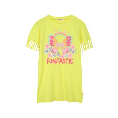 Billieblush per ragazza. U20980 Abito giallo con stampa grafica (2Y= 86cm), Casual, Manica corta, moda per bambini Billieblush per ragazza. U20980 Abito giallo con stampa grafica (2Y= 86cm), Casual, Manica corta, moda per bambini
