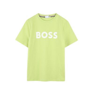Boss per ragazzo. J52030 Maglietta verde a maniche corte (8Y= 126cm), Casual, Cotone, Manica corta, moda per bambini Boss per ragazzo. J52030 Maglietta verde a maniche corte (8Y= 126cm), Casual, Cotone, Manica corta, moda per bambini