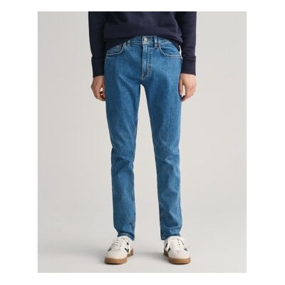 Gant per ragazzo. 910095 Jeans slim blu (10años= 140cm), Casual, Cotone, Denim, moda per bambini Gant per ragazzo. 910095 Jeans slim blu (10años= 140cm), Casual, Cotone, Denim, moda per bambini