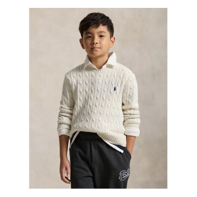 Polo Ralph Lauren per ragazzo. 323702674024 Maglione in cotone lavorato a maglia beige ((S) 6/7años= 136/138cm), Casual, moda per bambini Polo Ralph Lauren per ragazzo. 323702674024 Maglione in cotone lavorato a maglia beige ((S) 6/7años= 136/138cm), Casual, moda per bambini