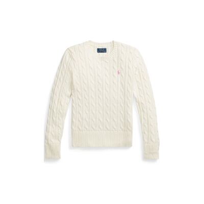 Polo Ralph Lauren per ragazza. 313901316011 Maglione beige in cotone a trecce ((S) 7años= 130/134cm), Casual, moda per bambini Polo Ralph Lauren per ragazza. 313901316011 Maglione beige in cotone a trecce ((S) 7años= 130/134cm), Casual, moda per bambini