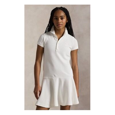 Polo Ralph Lauren per ragazza. 313624740003 Abito polo in piqué stretch bianco ((L) 10/11años= 144/154cm), Casual, Cotone, moda per bambini Polo Ralph Lauren per ragazza. 313624740003 Abito polo in piqué stretch bianco ((L) 10/11años= 144/154cm), Casual, Cotone, moda per bambini