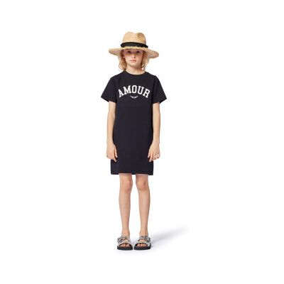 Zadig & Voltaire unisex per bambino. X60336 Abito T-shirt con slogan stampato nero (4Y= 102cm), Casual, Manica corta, moda per bambini Zadig & Voltaire unisex per bambino. X60336 Abito T-shirt con slogan stampato nero (4Y= 102cm), Casual, Manica corta, moda per bambini