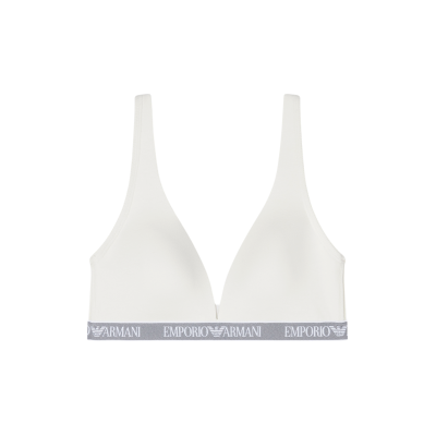 Giorgio Armani per donna. EW000436_AF19026 Reggiseno con fascia con logo bianco (XL), Homewear, Cotone Giorgio Armani per donna. EW000436_AF19026 Reggiseno con fascia con logo bianco (XL), Homewear, Cotone