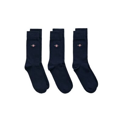 Gant per uomo. 9960270 Confezione da tre paia di calzini Shield blu scuro (43-45), Homewear, Cotone, Navy Gant per uomo. 9960270 Confezione da tre paia di calzini Shield blu scuro (43-45), Homewear, Cotone, Navy