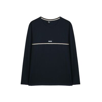 Boss per uomo. 50515378 Maglietta del pigiama blu scuro (S), Homewear, Cotone, Manica lunga, Navy Boss per uomo. 50515378 Maglietta del pigiama blu scuro (S), Homewear, Cotone, Manica lunga, Navy