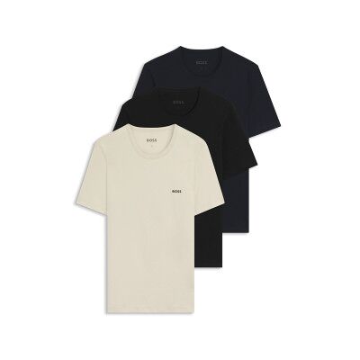 Boss per uomo. 50532468 Set di 3 canottiere classiche: bianco, nero, blu navy (S), Homewear, Cotone, Manica corta Boss per uomo. 50532468 Set di 3 canottiere classiche: bianco, nero, blu navy (S), Homewear, Cotone, Manica corta