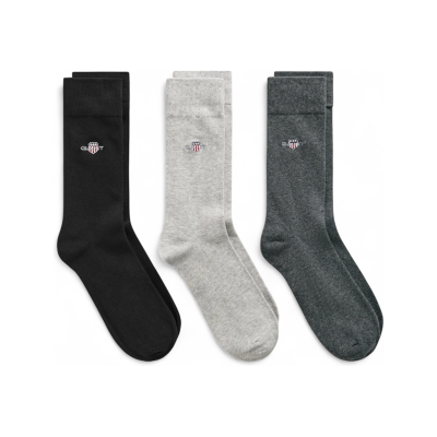 Gant per uomo. 9960270 Calzini Shield confezione da 3 grigio antracite melange (40-42-), Casual, Cotone Gant per uomo. 9960270 Calzini Shield confezione da 3 grigio antracite melange (40-42-), Casual, Cotone