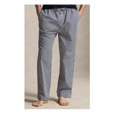 Polo Ralph Lauren per uomo. 714899509050 Pantaloni da pigiama in cotone a righe blu marino (L), Homewear, Navy Polo Ralph Lauren per uomo. 714899509050 Pantaloni da pigiama in cotone a righe blu marino (L), Homewear, Navy