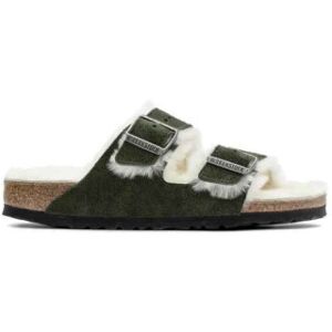 Birkenstock per donna. 1021102 Sandali Arizona, lana di pecora, pelle scamosciata verde (40), Basso, Camoscio, Fibbia, Casual Birkenstock per donna. 1021102 Sandali Arizona, lana di pecora, pelle scamosciata verde (40), Basso, Camoscio, Fibbia, Casual