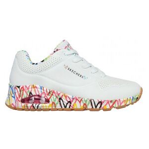 Skechers per donna. 155506 Scarpe da ginnastica bianche Uno Loving Love (35), Bianco, Tessuto, Basso, Stringhe, Casual Skechers per donna. 155506 Scarpe da ginnastica bianche Uno Loving Love (35), Bianco, Tessuto, Basso, Stringhe, Casual