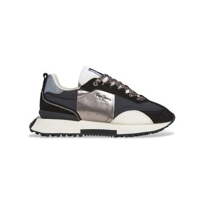 Pepe Jeans per donna. PLS600001 Sneakers Archer Elite in pelle nera (38), Nero, Basso, Stringhe, Casual Pepe Jeans per donna. PLS600001 Sneakers Archer Elite in pelle nera (38), Nero, Basso, Stringhe, Casual